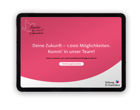 Screenshot zum Orientierungstest auf einem iPad