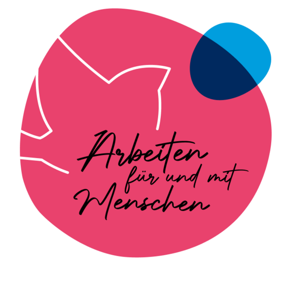 Schriftzug "Arbeiten für und mit Menschen"